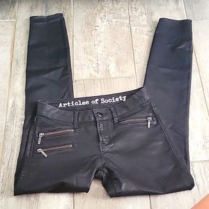Articles of Society black pants with design zipper size 26